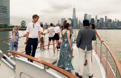 Yacht 79 peiople on bow